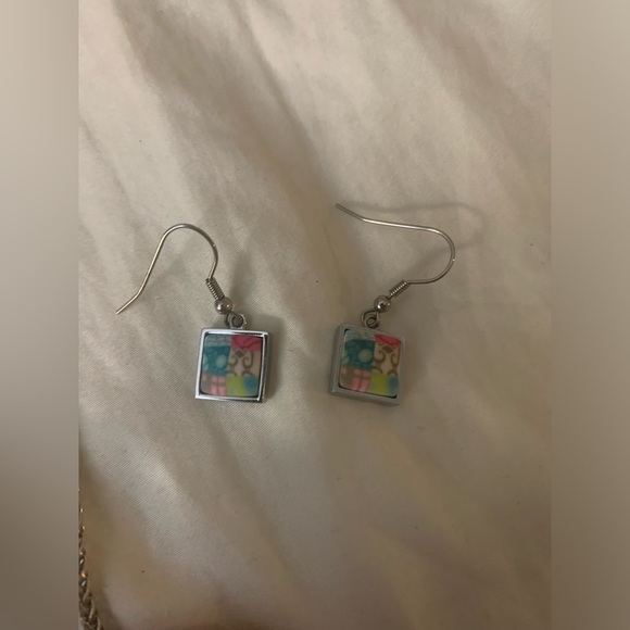 Jilzara jewelry necklace and matching earrings. Handmade with real clay! - Picture 7 of 13